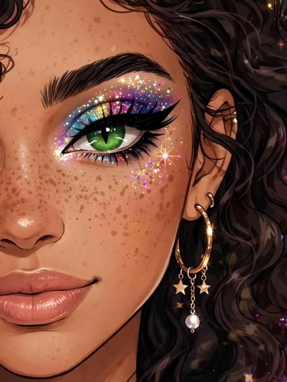 Green Cat Eye Color Eye Wear Lenses - Costume Enhancements
